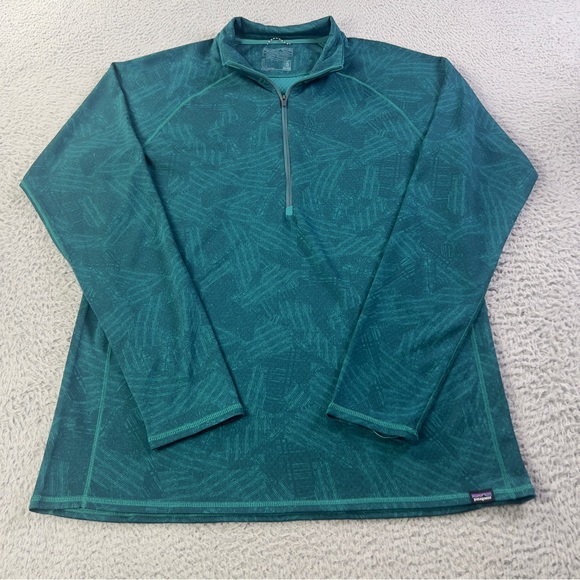 Patagonia Other - Patagonia Capilene Midweight Baselayer Mens Large Green Blue 1/4 Zip Pullover
